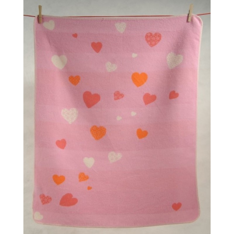 pink heart blanket